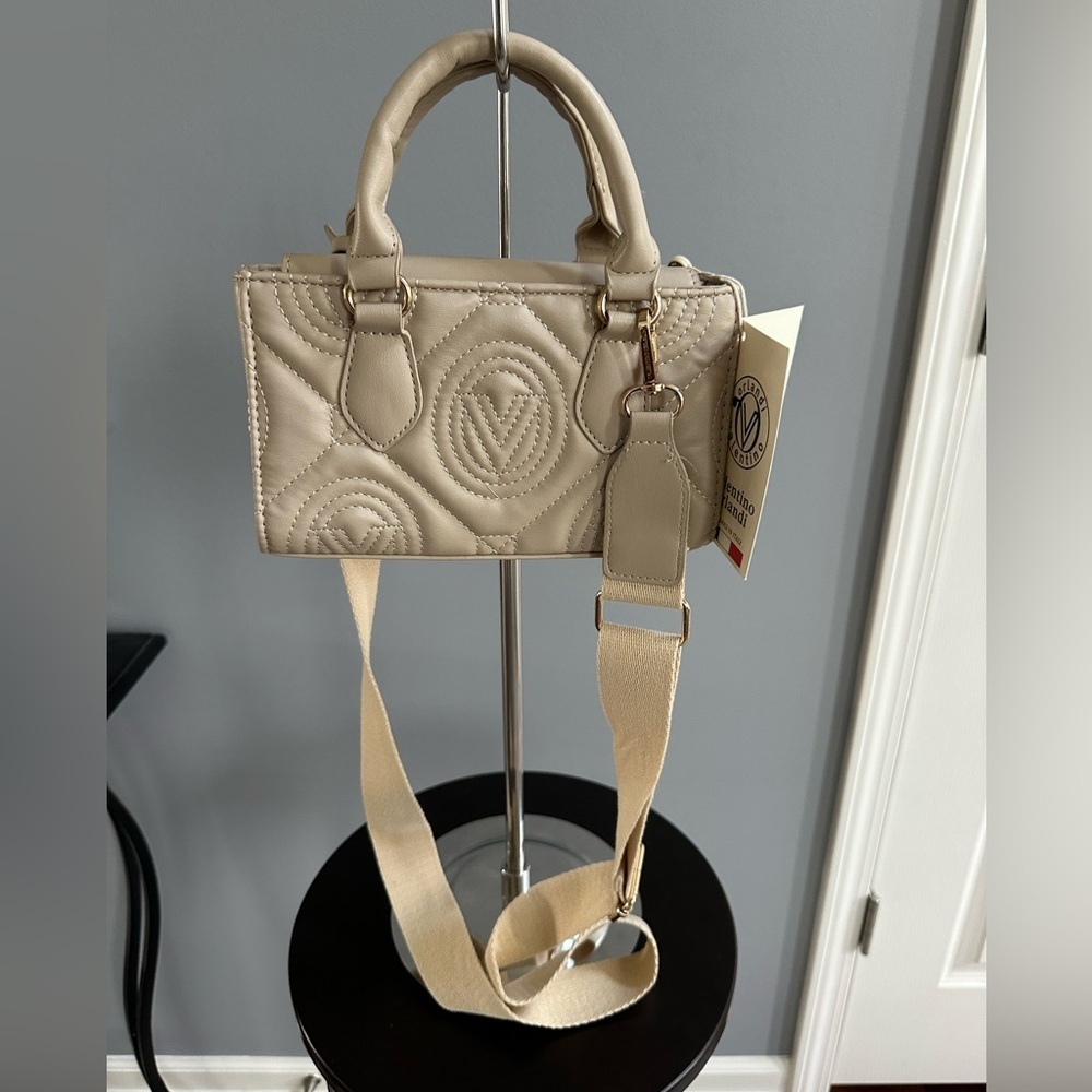 Valentino Orlandi Taupe 2-way Handbag/Crossbody Bag – New with tags